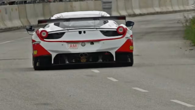 Ferrari GT2 med HAAS F1 kører Kevin Magnussen bag rettet. Race for riget 2017. CHGP 2017